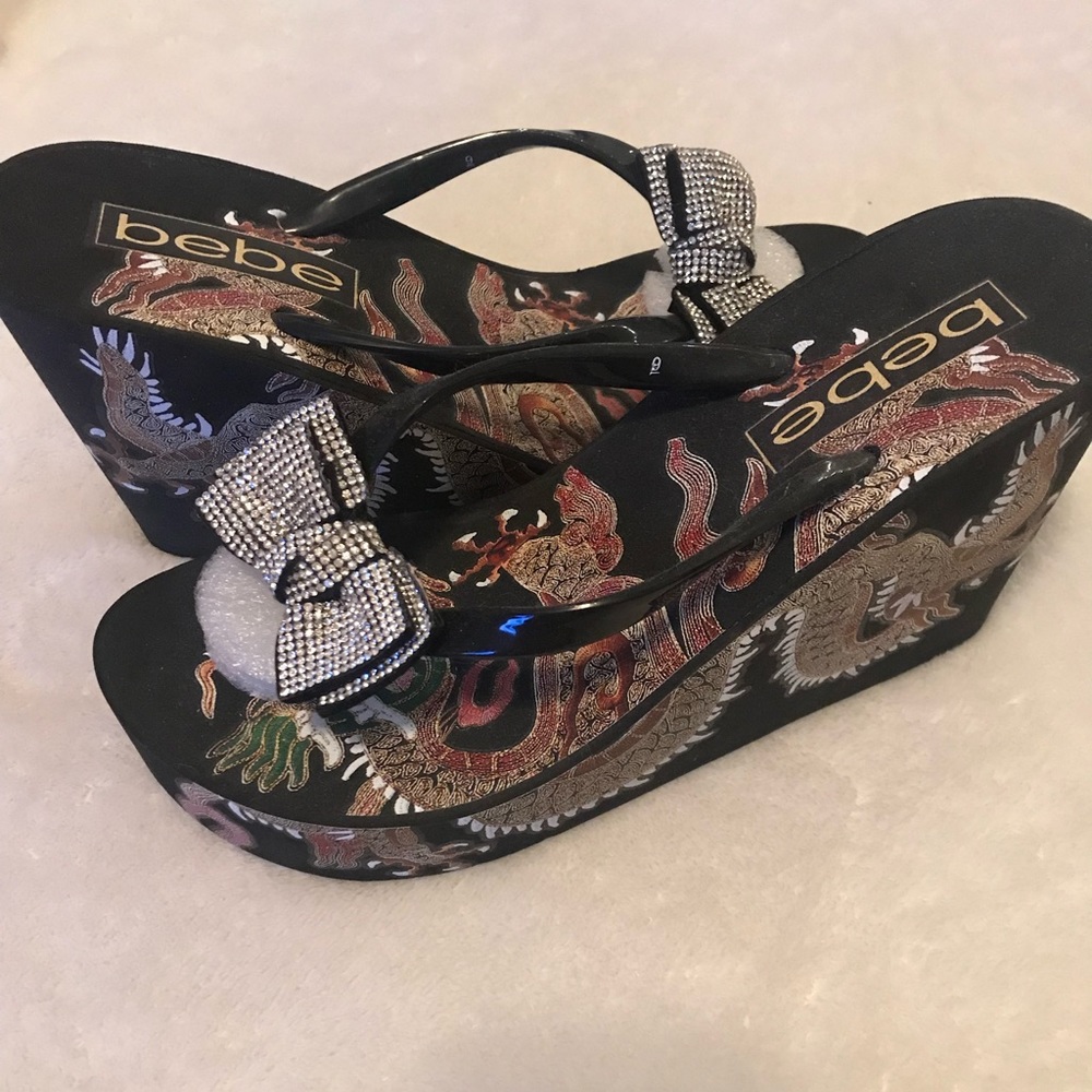 Bebe wedge sandals